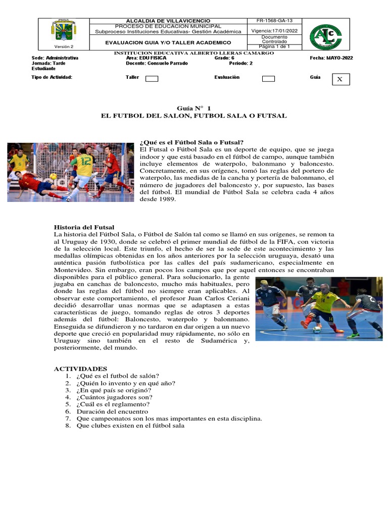 Historia y origen del Fútbol Sala | PDF | Asociación de Futbol | Deportes