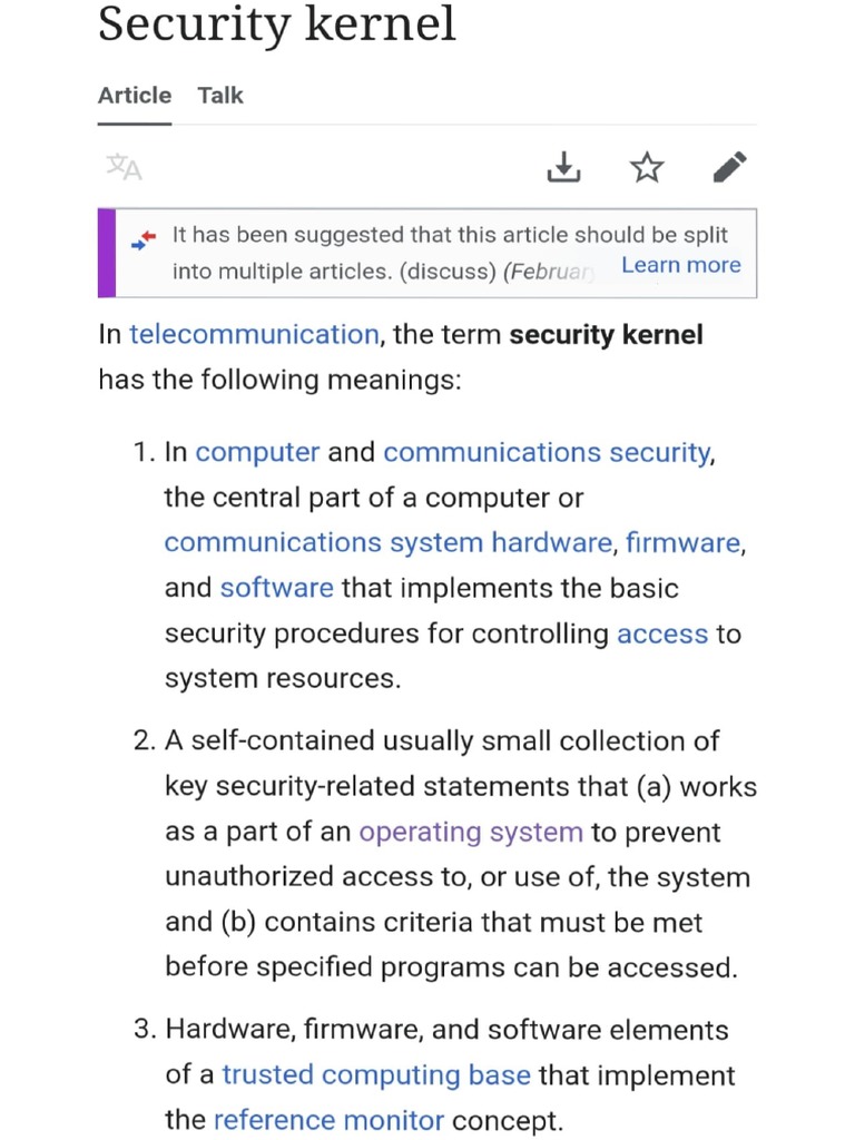 Security Kernel PDF
