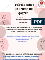 Artículo Sobre Síndrome de Sjogren: Dra - Dina Zapana Laura Univ. Eliana Rojas Montero La Paz 25-05-23