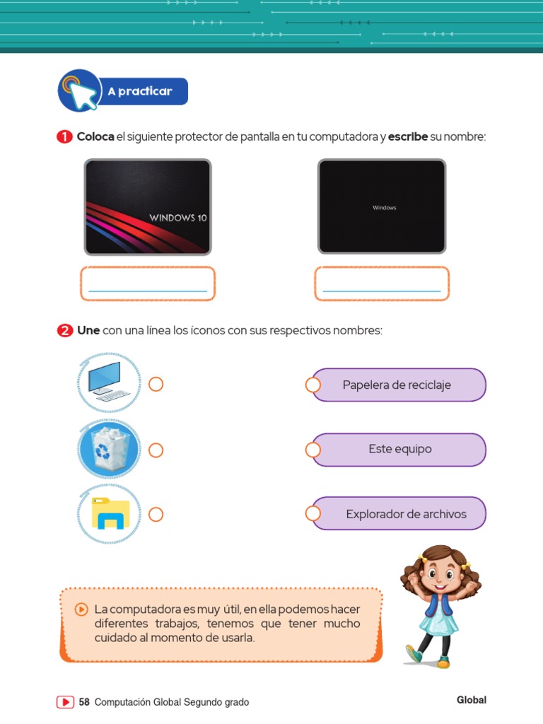 Computación 2 Grado Primaria Alumno 58 Pdf