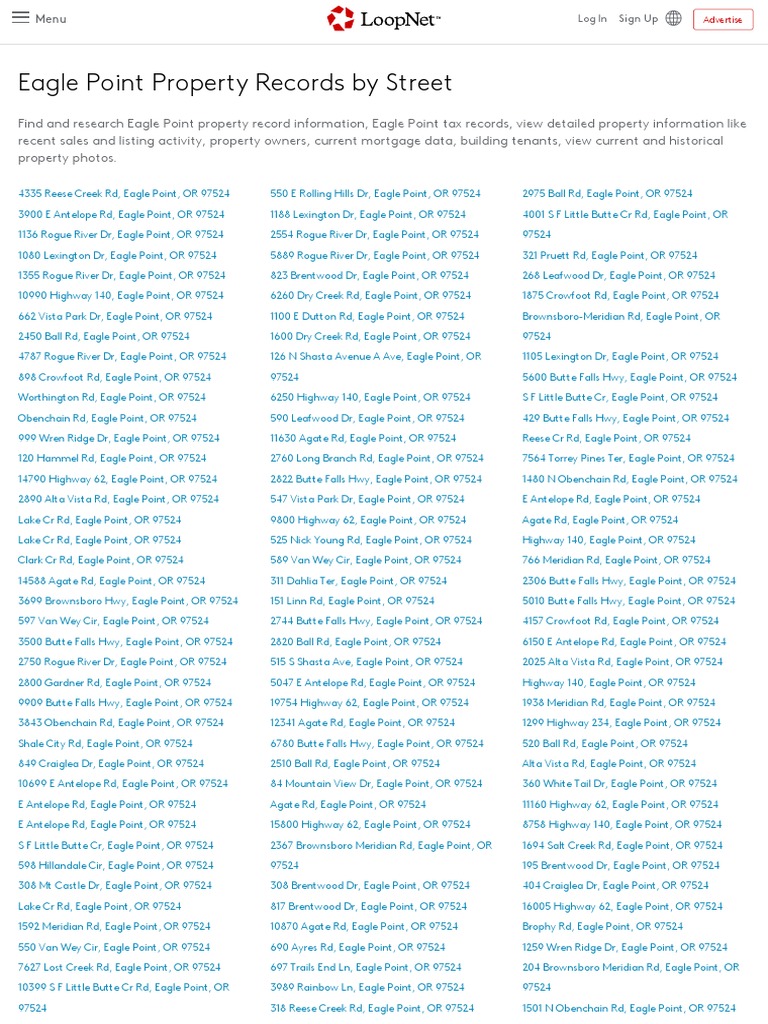 Eagle Point Property Records by Address PDF Common Law Private Law