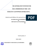 14.dual Power Generation System For Automobile (Thermoelectric and Exhaust Gas Power Generation)