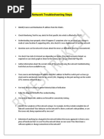 Network Troubleshooting Steps