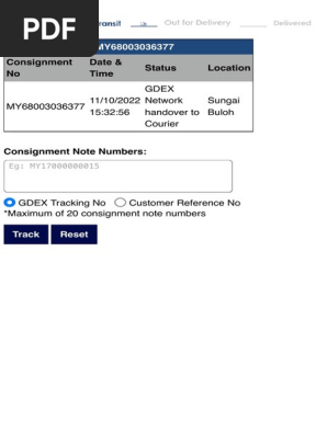 Gdex Tracking GDEX Arsip Dekirim.com