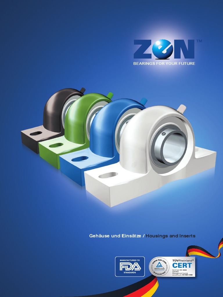 Housings and Inserts ZEN Catalogue | PDF | Bearing (Mechanical) | Civil ...