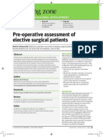 Learning Zone: Pre-Operative Assessment of Elective Surgical Patients