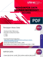 Pertemuan Ke X MENGIMPOR DATA DENGAN MICROSOFT ACCESS