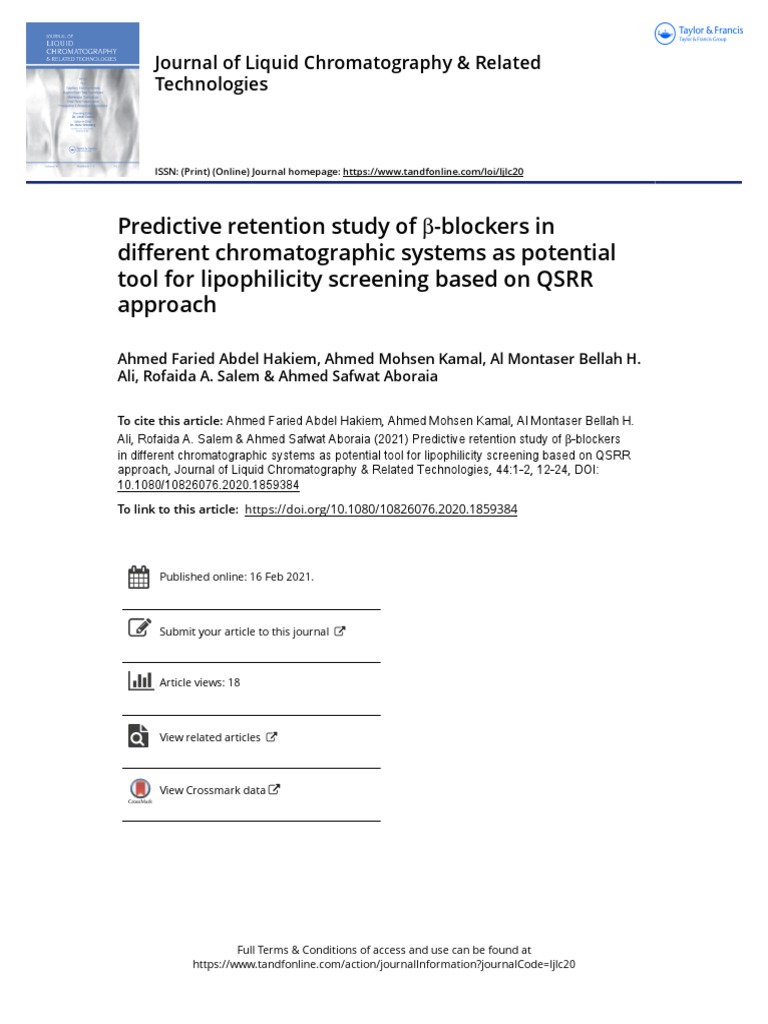 Mobile Phase TLC PDF Chromatography Thin Layer Chromatography