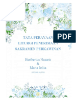 Tata Perayaan Liturgi Penerimaan Sakramen Pernikahan Yda Dvi