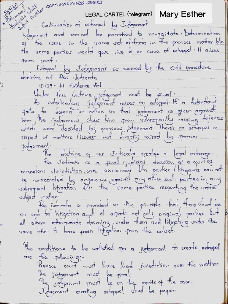 Evidence 2 (2) Notes | PDF