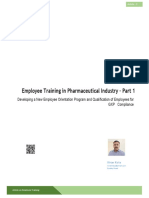 Employee Training in Pharmaceutical Industry - Part 1