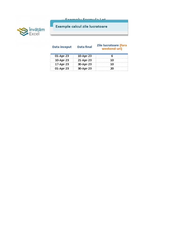Calculzilelucratoare_exemple PDF