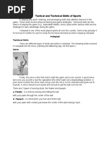 Tactical and Technical Skills of Sports