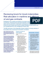 Reviewing Knock For Knock Indemnities Risk Allocation in Maritime and Offshore Oil and Gas Contracts