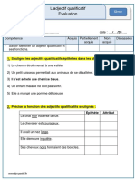 Evaluation Adjectifs Cycle 3