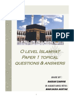 Islamiyat Past Papers P1