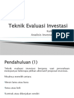 Teknik Evaluasi Investasi