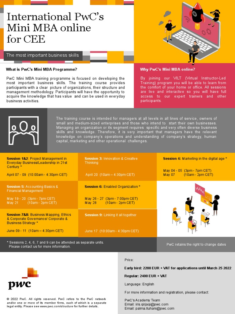 Mini MBA Flyer | PDF | Business | Master Of Business Administration