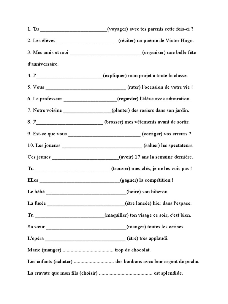 Exercises Francais PDF