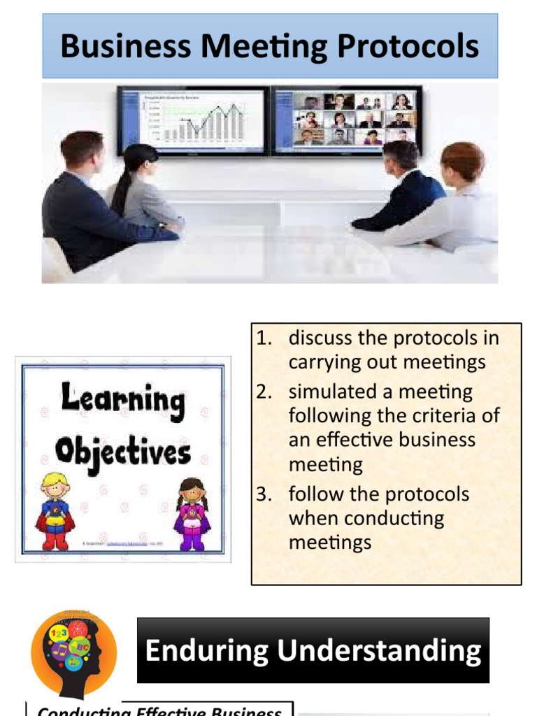 2 Business Meeting Protocols | PDF | Understanding | Cognition