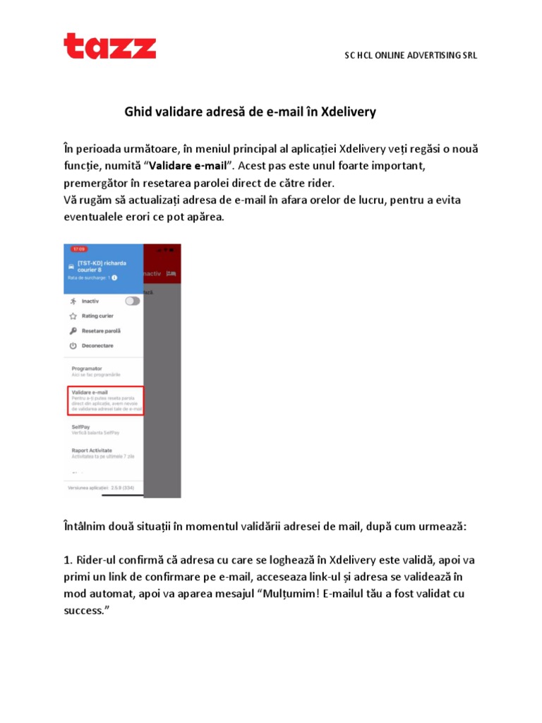 Ghid Validare Adresa de E-Mail | PDF