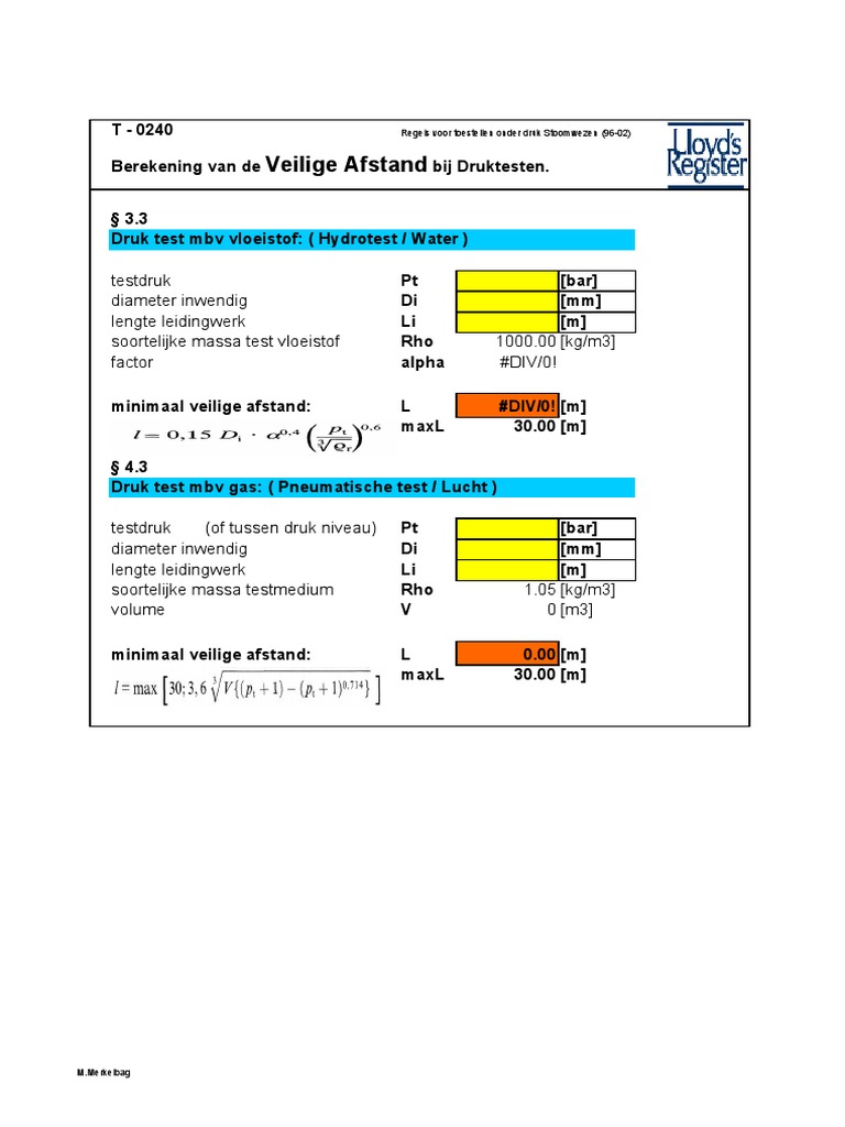 Safe Distance Calc. | PDF