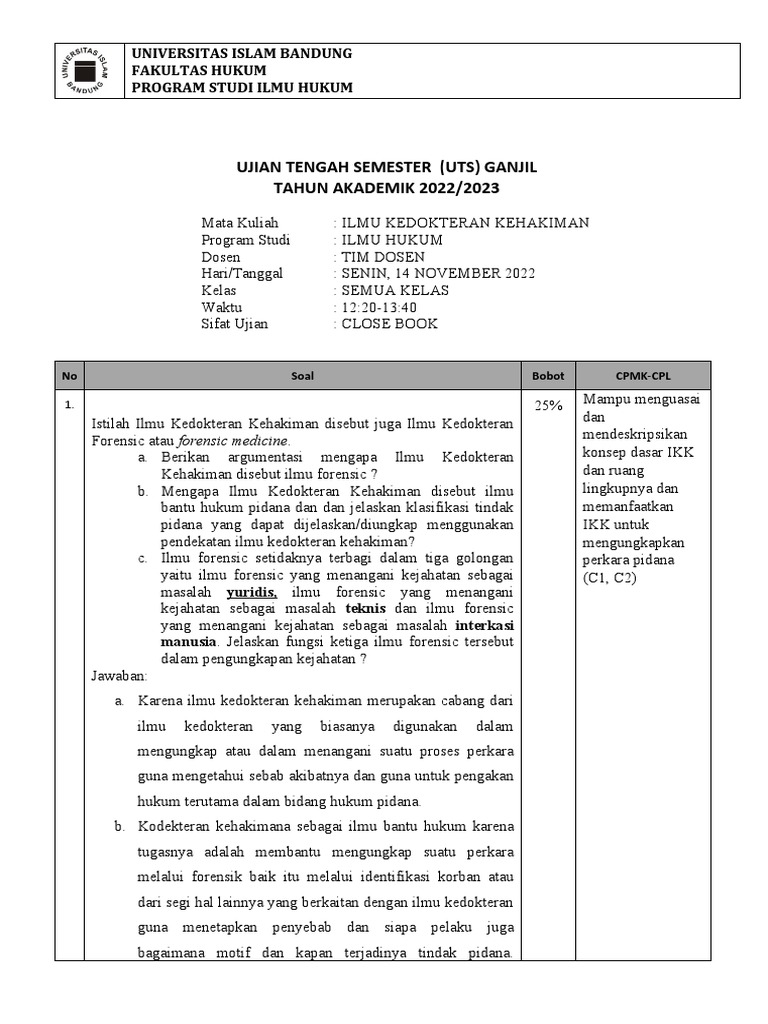 Ilmu Kedokteran Kehakiman PDF