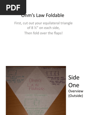 Foldable Ohm's Law