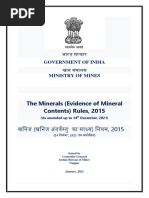 Evidence of Mineral Rule - 2015