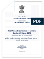 Evidence of Mineral Rule - 2015