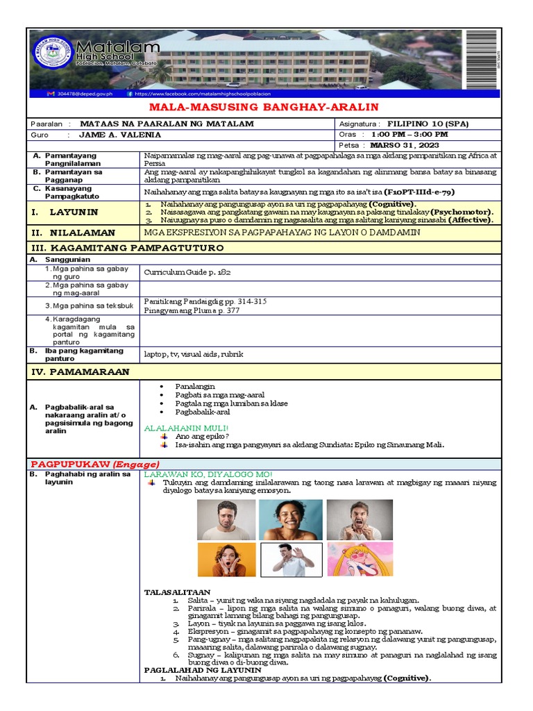 Sample LP in Filipino | PDF