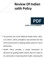 Critical Review of Health Policy-2018 Updated (171206012)