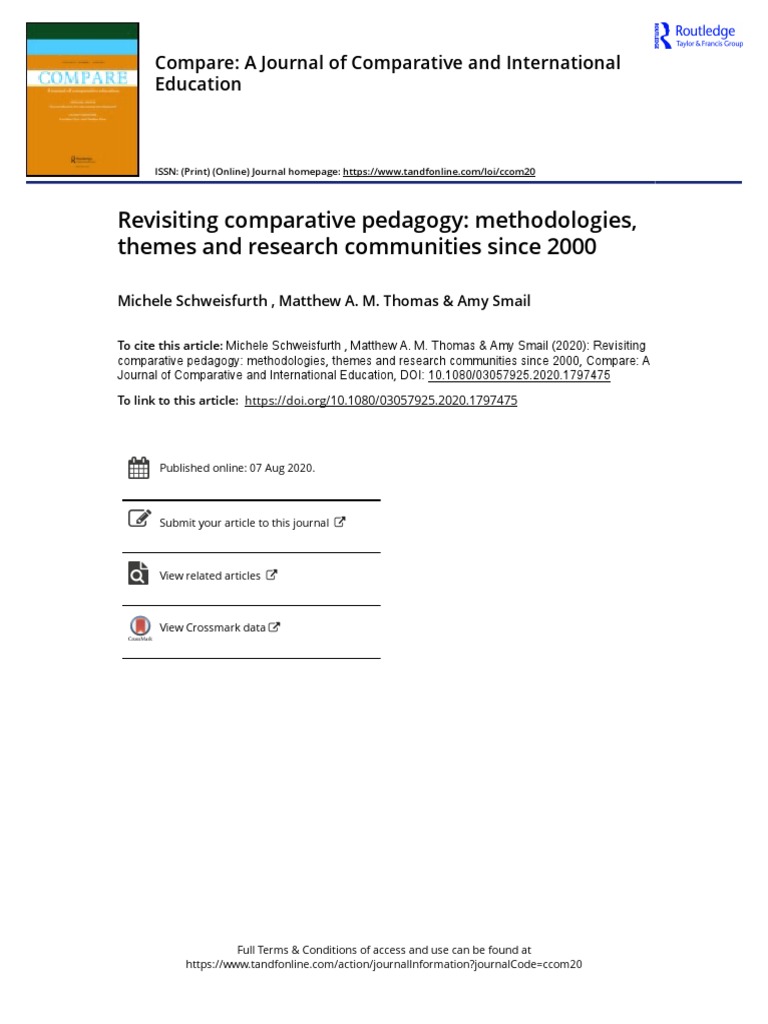 Comparative Pedagogy Since 2000: Trends & Methods | PDF | Pedagogy ...