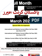 Pakistan Current Affairs March 2023 Free Version