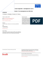 La Mise À L'équilibre Des Eaux Tropicales: Conséquences Sur La Déferrisation Equilibrium of Tropical Waters: Its Consequences On The Iron Removal