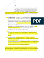 Paranasal Sinuses Note