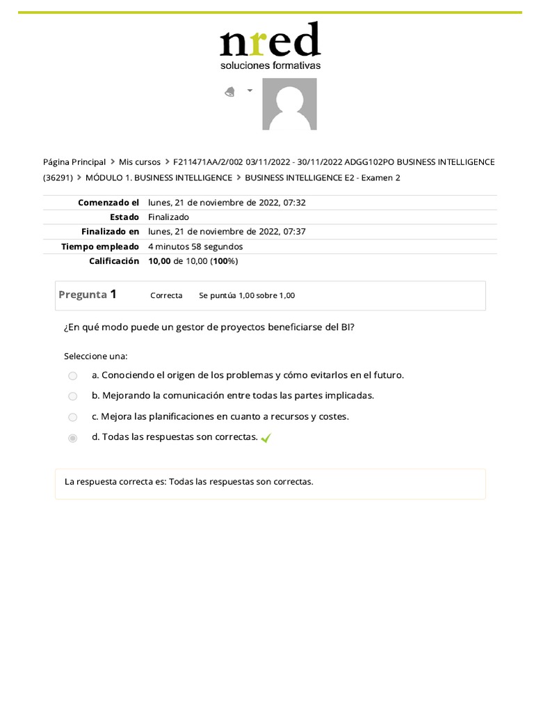 Business Intelligence E2 - Examen 2 | PDF | Diseño de arriba hacia ...