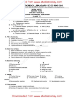 CBSE Class 7 Science - Changes & Reactions