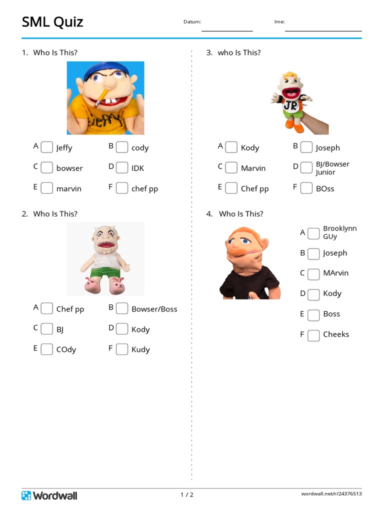 SML Quiz Kviz | PDF | Nintendo Franchises | Nintendo