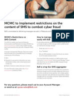 One-Pager - MCMC To Implement Restrictions SMS Content in Malaysia