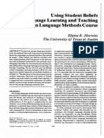 Foreign Language Annals - September 1985 - Horwitz - Using Student Beliefs About Language Learning and Teaching in The