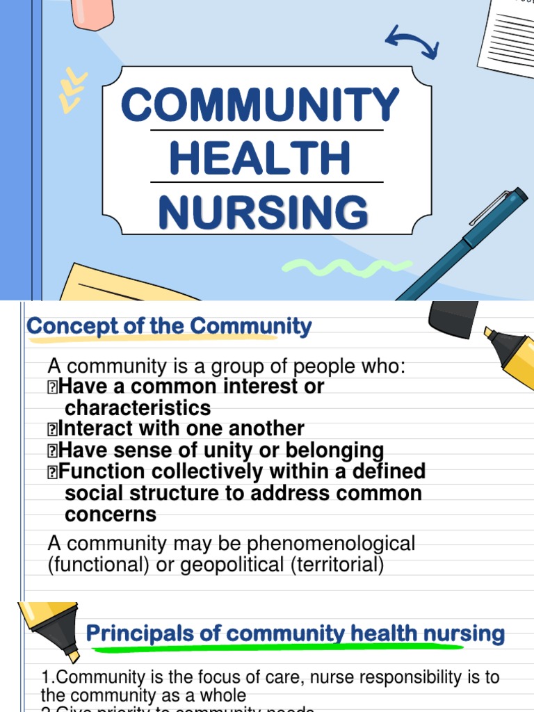 Community Health Nursing Roles Overview | PDF | Nursing | Community