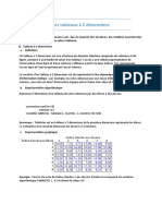 3 Tableau À Deux Dimensions