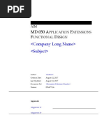 MD050 Application Extensions Functional Design