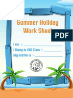 Zikra School Summer Holiday Worksheet UKG .