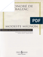 Balzac Modeste Mignon İş Bankası Yayınları
