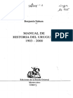 Manual de Historia Del Uruguay Ct. 1903 - 2000: Benjamín Nahum