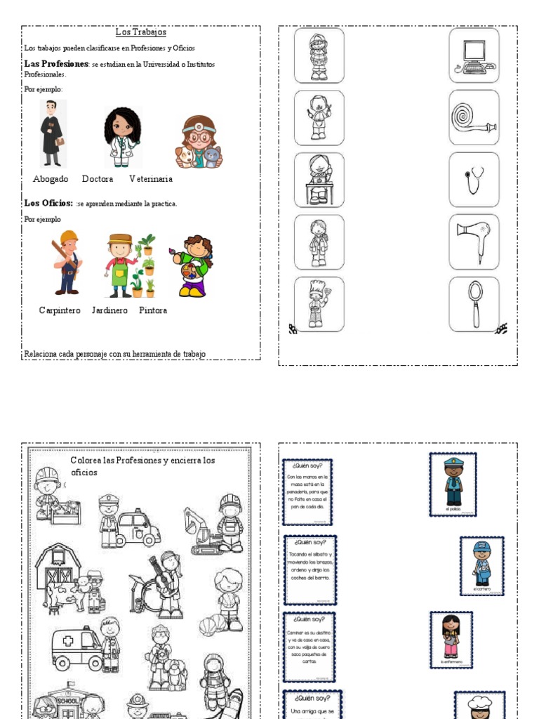 Los Trabajos Profesiones y Oficios | PDF