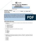 Prueba Parcial Termodinámica 2 202200 NRC 10812 Teoria