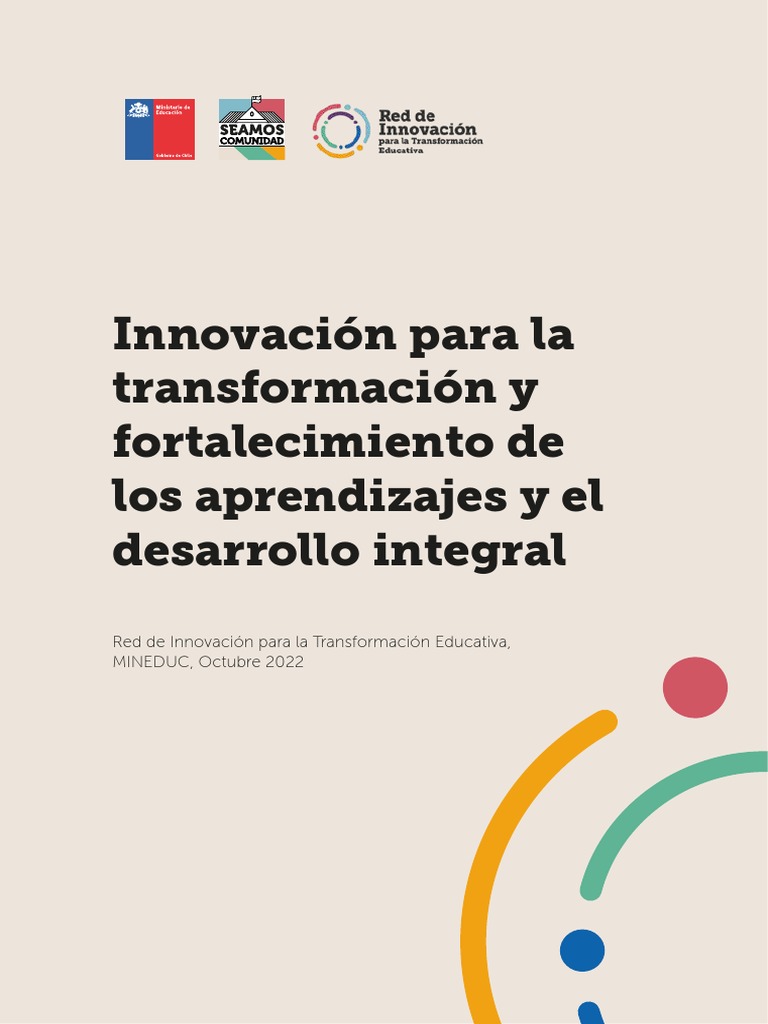 Innnovación MINEDUC | PDF | Aprendizaje | Salón de clases